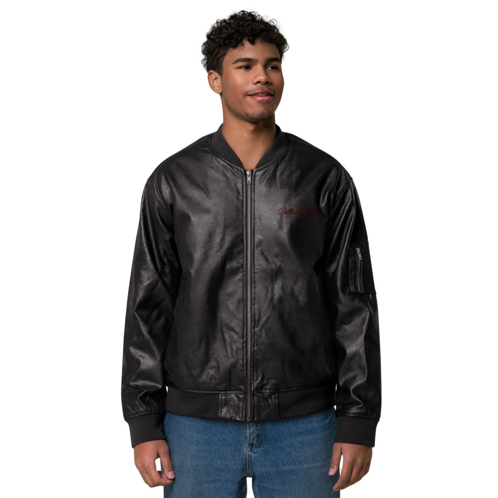 Satin bomber jacket - Black