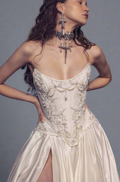 Scoop Bust Corset Wedding dress