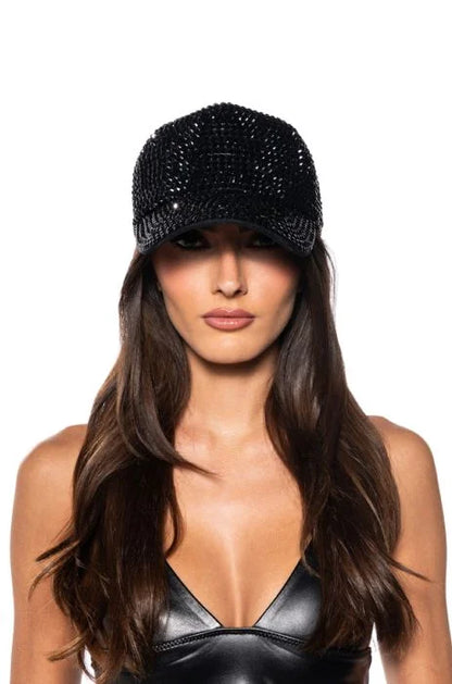 Rhinestone baseball cap ￼