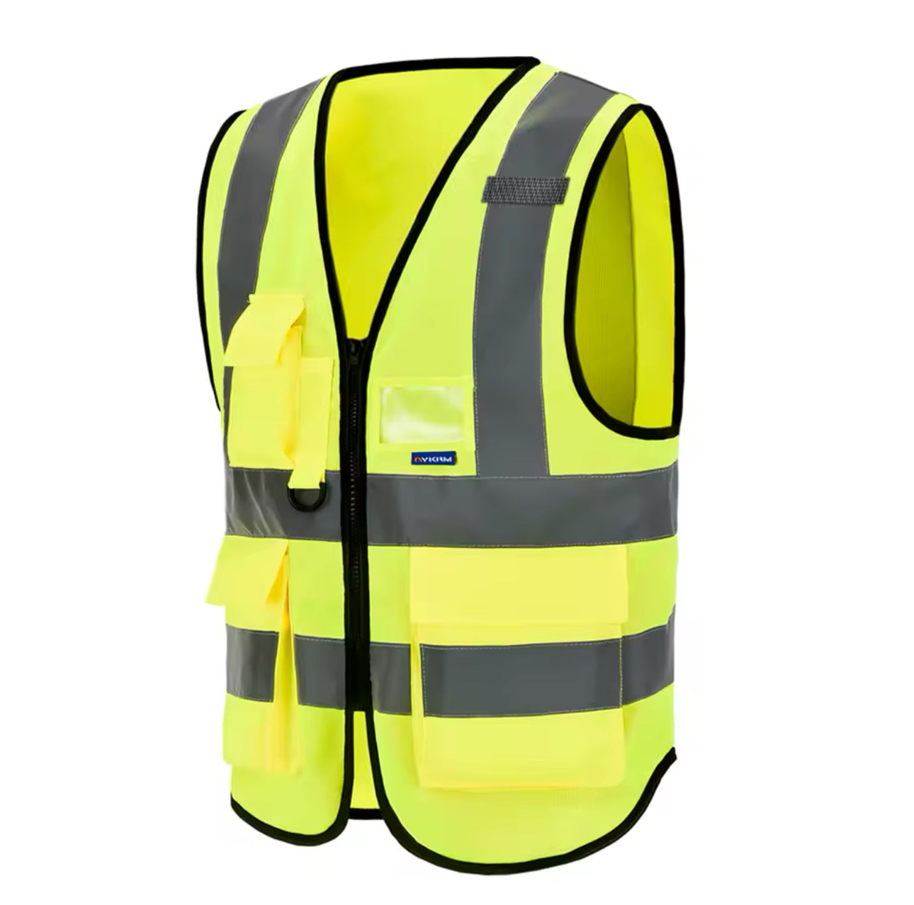 High Visibility Reflective Zip Pocket Security Waistcoats Jacket Workwear Vests