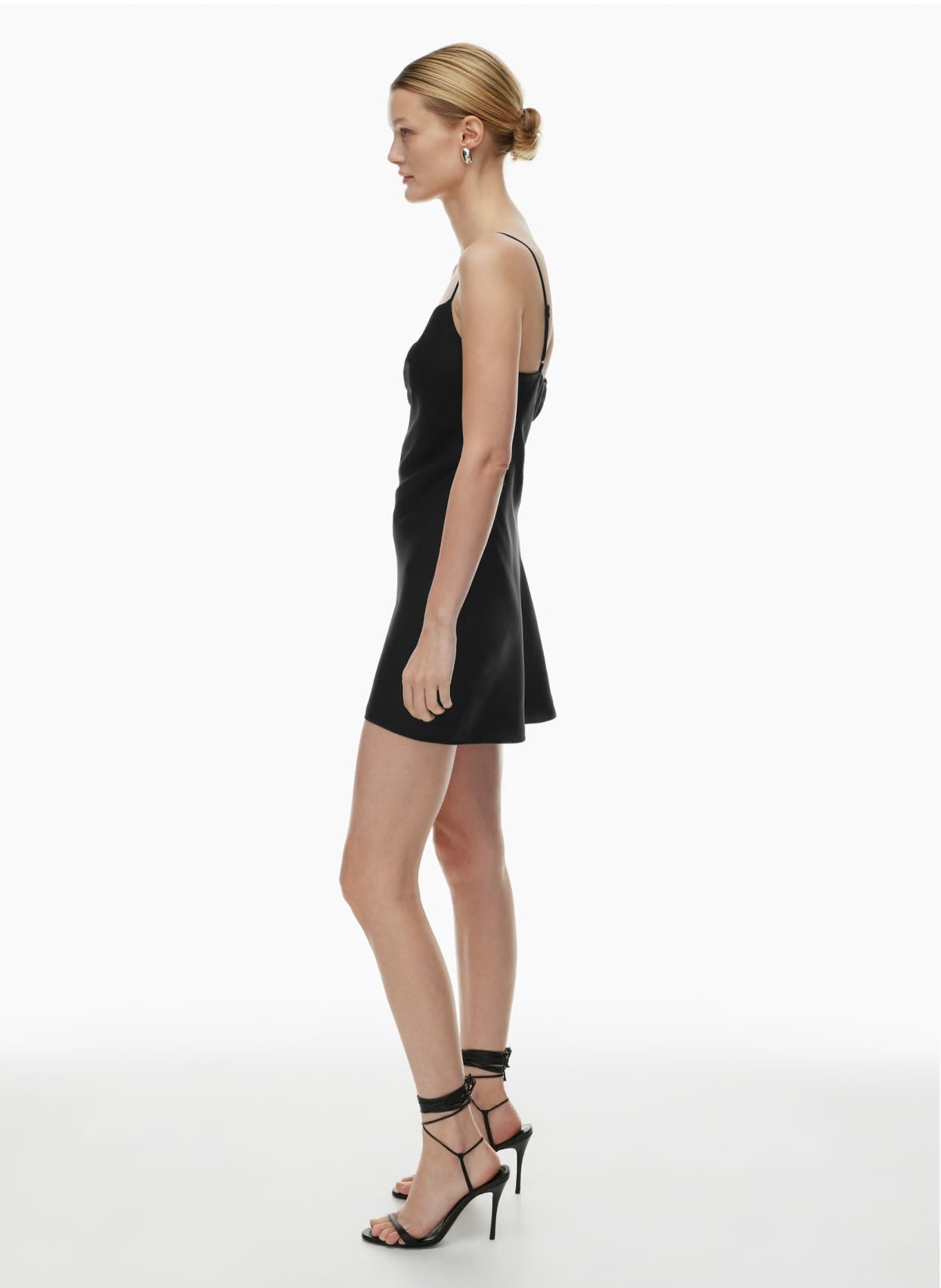 Cowlneck Slip Mini Dress