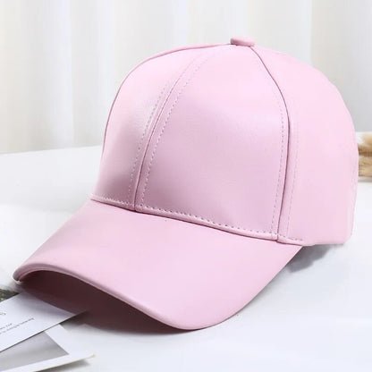 Sports leather baseball cap