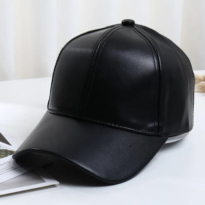 Sports leather baseball cap