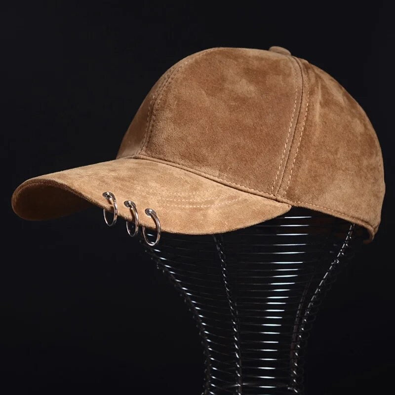 Suede Leather Hat