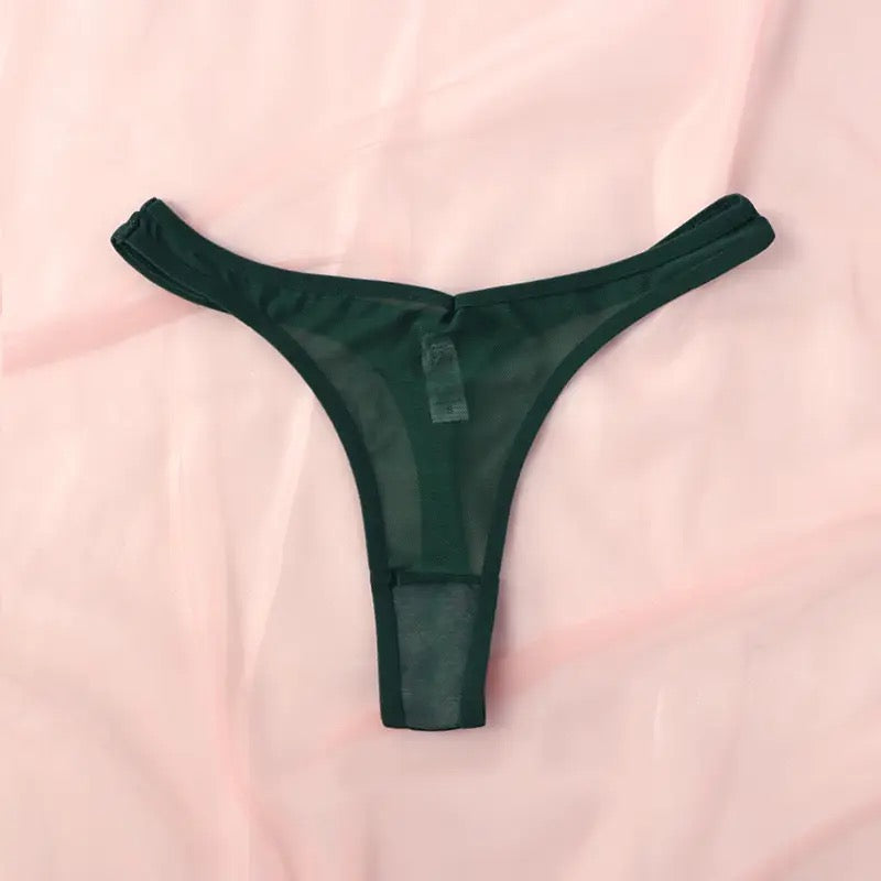 Seamless Translucent Mesh Soft T-back Underwear Tangalar Thong