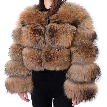 Winter Thick Coat Natural Fox Fur