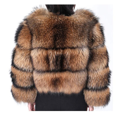 Winter Thick Coat Natural Fox Fur