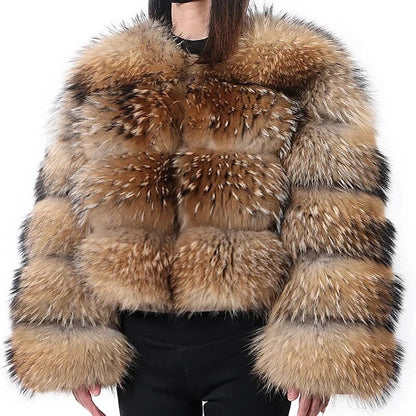 Winter Thick Coat Natural Fox Fur