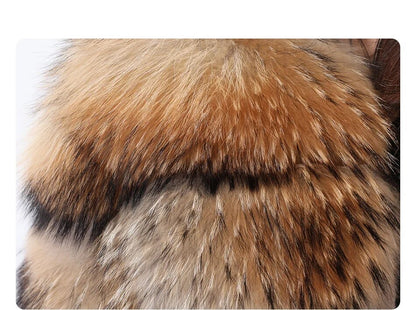 Winter Thick Coat Natural Fox Fur