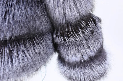 Winter Thick Coat Natural Fox Fur