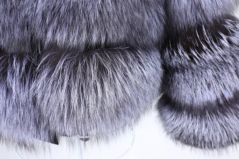 Winter Thick Coat Natural Fox Fur