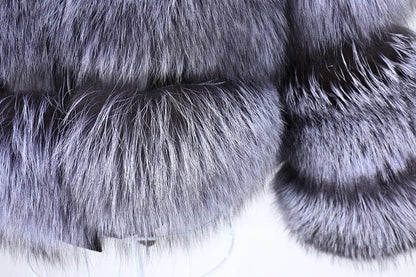 Winter Thick Coat Natural Fox Fur