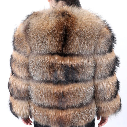 Winter Thick Coat Natural Fox Fur