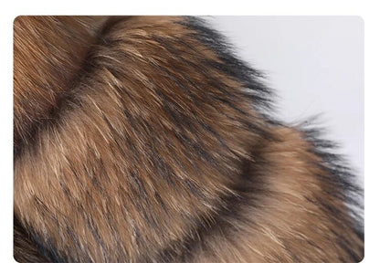 Winter Thick Coat Natural Fox Fur