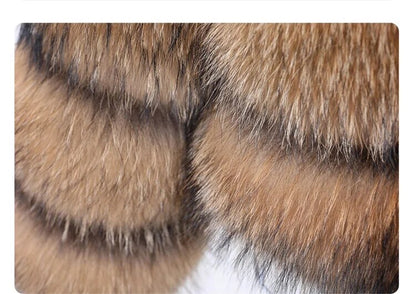 Winter Thick Coat Natural Fox Fur