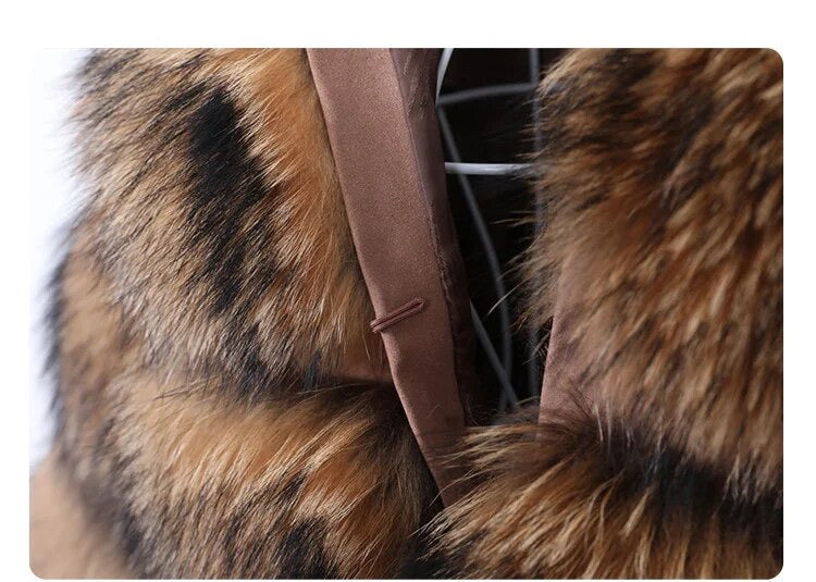 Winter Thick Coat Natural Fox Fur