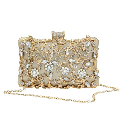 Evening Bag Crystal  Purse Crossbody Bag Chain Shoulder Bag with Rhinestone Clutch