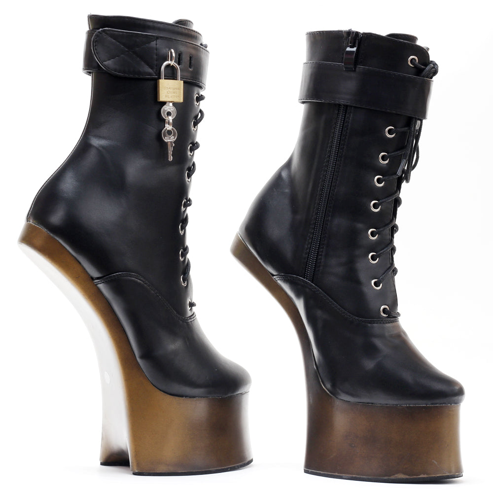 High Ankle Lace Up Pony Boot