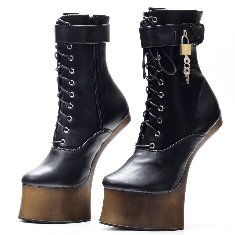 High Ankle Lace Up Pony Boot