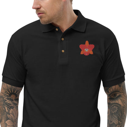 Cattleya Embroidered Polo Shirt