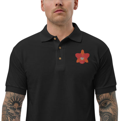 Cattleya Embroidered Polo Shirt