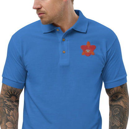 Cattleya Embroidered Polo Shirt