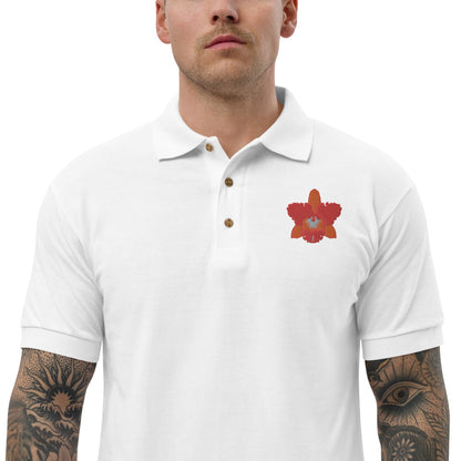 Cattleya Embroidered Polo Shirt