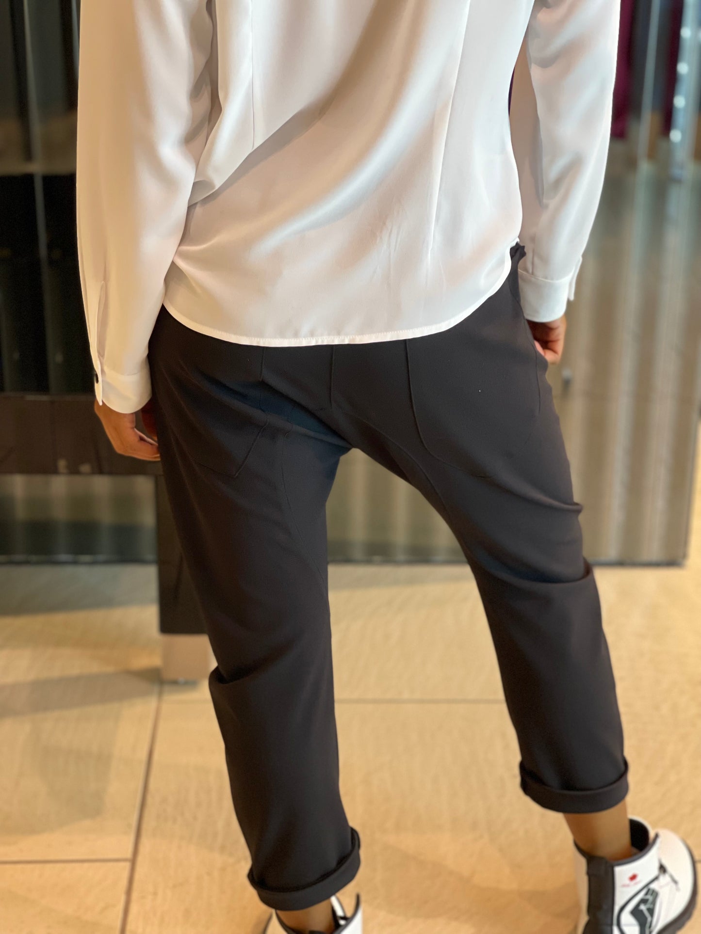 Drop-Crotch Jodhpurs Trousers.