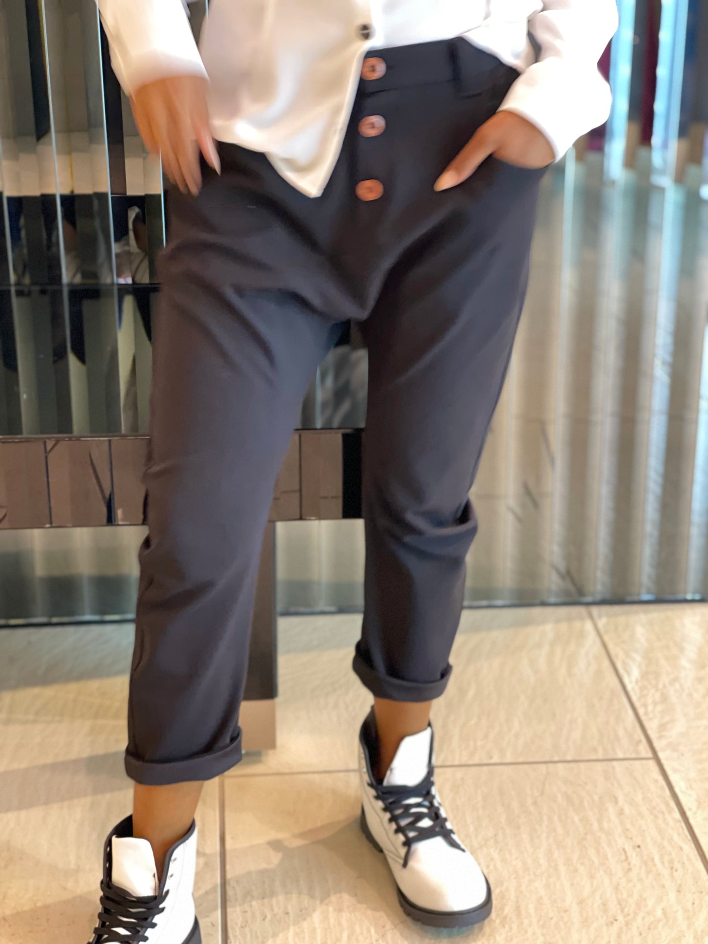 Drop-Crotch Jodhpurs Trousers.