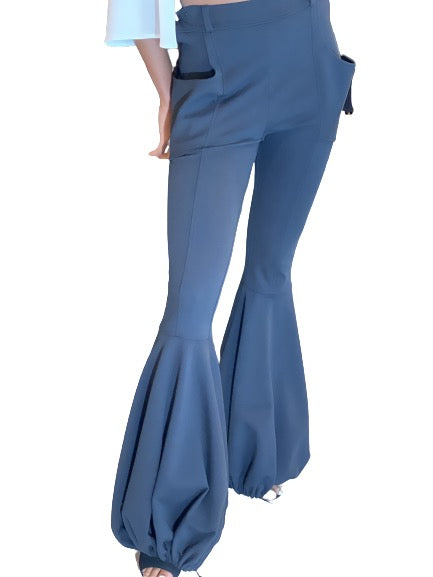 Plunge Pocket Flair Jaw-string Trouser