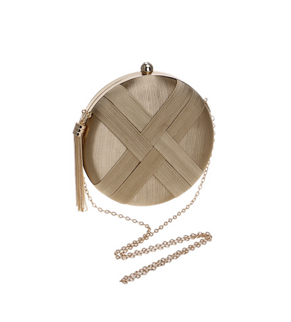 Tassel Metal Small Day Clutch.