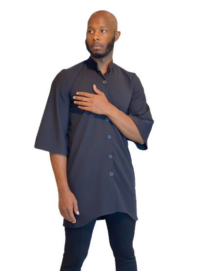 Men's Bell Sleeve Button Down Tunic