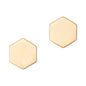 Sterling Silver Hexagon Stud Earrings